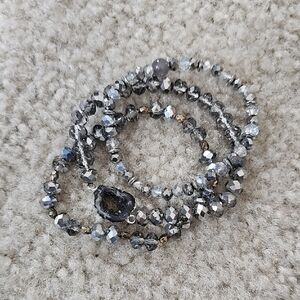 Elegant Silver Beaded Bracelet